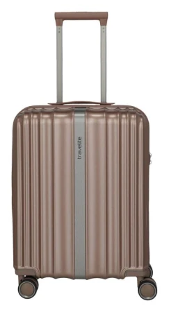 Travelite Paros 4w S hnědý kabinový kufr