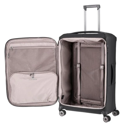 Travelite Priima L Black kufr + kosmetická taštička zdarma