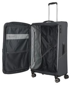 Travelite Skaii 4w L Anthracite kufr + kosmetická taštička zdarma