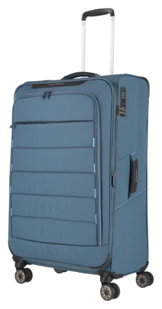 Travelite Skaii 4w L Blue kufr + kosmetická taštička zdarma