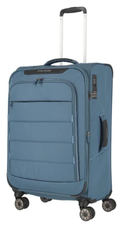 Travelite Skaii 4w M Blue kufr + kosmetická taštička zdarma Travelite Skaii 4w M Blue kufr + kosmetická taštička zdarma