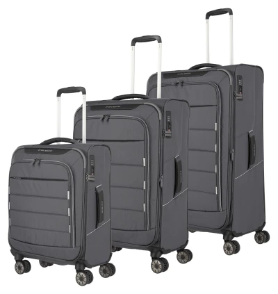 Travelite Skaii 4w S, M, L antracitová sada kufrů