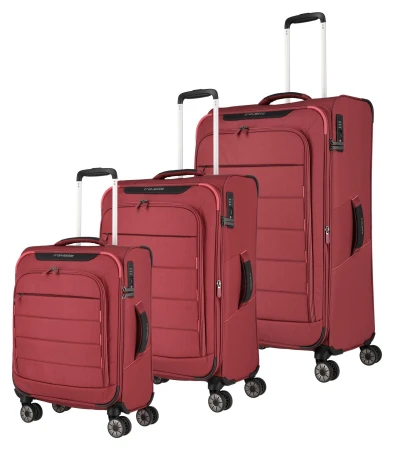 Travelite Skaii 4w S, M, L červená sada kufrů