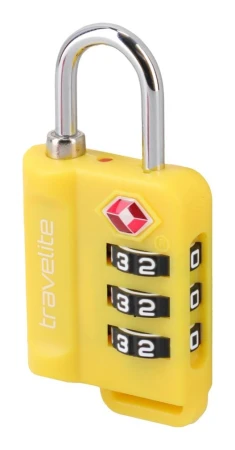 Travelite TSA Padlock žlutý visací zámek