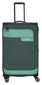 Travelite Viia 4w L Green kufr + kosmetická taštička zdarma