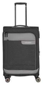 Travelite Viia 4w M Anthracite kufr + kosmetická taštička zdarma
