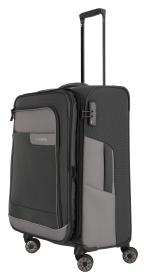 Travelite Viia 4w M Anthracite kufr + kosmetická taštička zdarma