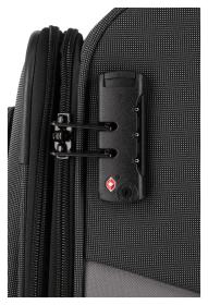 Travelite Viia 4w M Anthracite kufr + kosmetická taštička zdarma