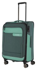 Travelite Viia 4w M Green kufr + kosmetická taštička zdarma