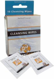 TravelSafe antibakteriální ubrousky Cleansing Wipes TravelSafe antibakteriální ubrousky Cleansing Wipes