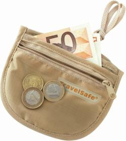 TravelSafe kapsa na krk Skin ID Pocket beige