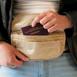 TravelSafe ledvinka Skin Waist Pouch beige