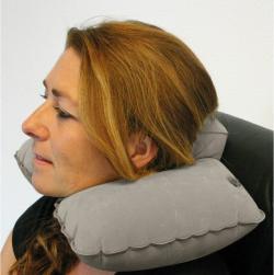 TravelSafe nafukovací podhlavník Travel Pillow grey