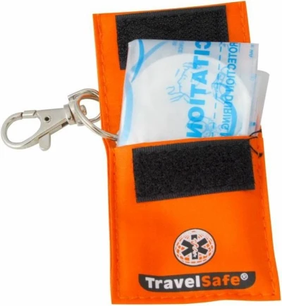 Travel Safe C.P.R. Bag oranžová resuscitační rouška