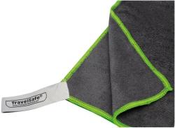 TravelSafe ručník Microfiber Terry Towel L charcoal/lime green