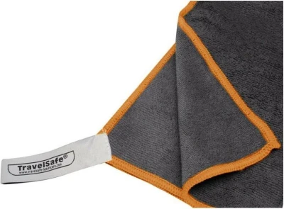 TravelSafe uterák Microfiber Terry Towel L charcoal/orange
