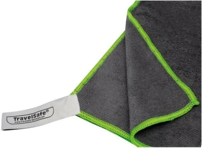 TravelSafe ručník Microfiber Terry Towel XL charcoal/lime green