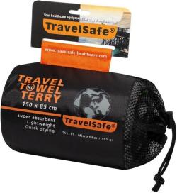 TravelSafe ručník Microfiber Terry Towel XL charcoal/lime green