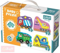 Trefl Baby puzzle Stavební auta velké dílky 4v1 set 18 dílků pro miminko Trefl Baby puzzle Stavební auta velké dílky 4v1 set 18 dílků pro miminko