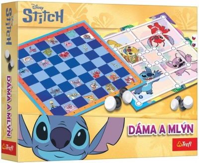 Trefl Hra Dáma a Mlýn Lilo a Stitch 2v1 (společenská hra) Trefl Hra Dáma a Mlýn Lilo a Stitch 2v1 (společenská hra)