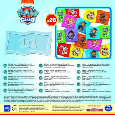 Trefl HRA Domino Tlapková Patrola 28 dílků karton (společenská hra)