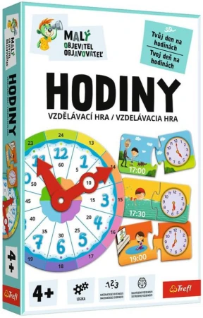 Trefl Hra Malý objevitel Hodiny vzdělávací společenská hra