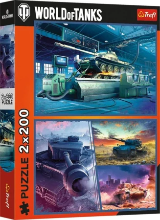Trefl PUZZLE 2v1 World of Tanks Obrněná mise 41x28cm skládačka 400 dílků