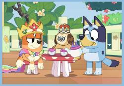 Trefl PUZZLE 4v1 Bluey a jeho svět 29x21cm skládačka 71 dílků