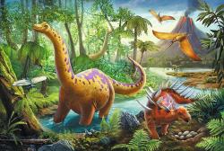 Trefl PUZZLE Dinosauři na cestách skládačka 33x22cm 60 dílků