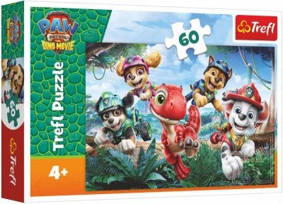 Trefl PUZZLE Dinosauří záchrana Tlapková Patrola 33x22cm 60 dílků skládačka