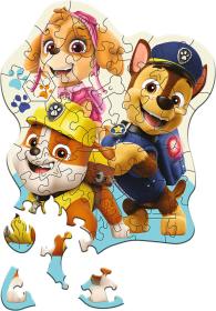Trefl PUZZLE DŘEVO Legrační Tlapková Patrola 20x24cm tvarované 50 dílků