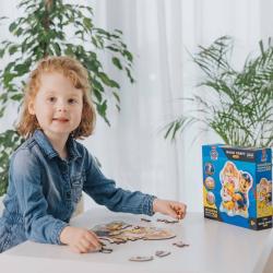 Trefl PUZZLE DŘEVO Legrační Tlapková Patrola 20x24cm tvarované 50 dílků