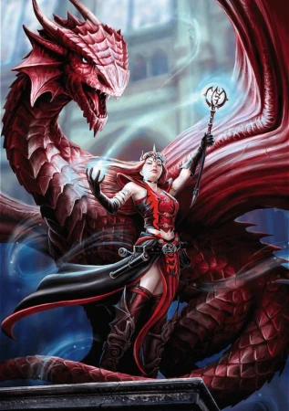Trefl PUZZLE Fantasy Collection Šarlatový mág 48x68cm skládačka 1000 dílků