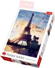 Trefl PUZZLE Foto Paříž za úsvitu 1000 dílků 48x68cm 110394