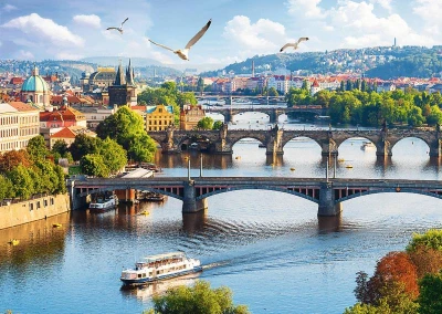 Trefl PUZZLE Foto Pražské mosty 500 dílků 48x34cm skládačka