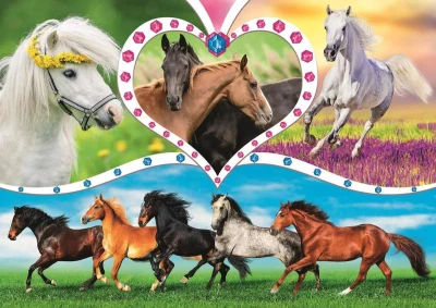 Trefl PUZZLE Koně 48x34cm 200 dílků skládačka