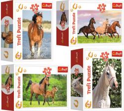 Trefl PUZZLE Koně foto mini 20x13cm skládačka 54 dílků 4 druhy