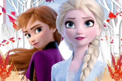 Trefl Puzzle Kouzelný svět Anny a Elsy Frozen 2 (Ledové Království) 33x22cm 60 dílků