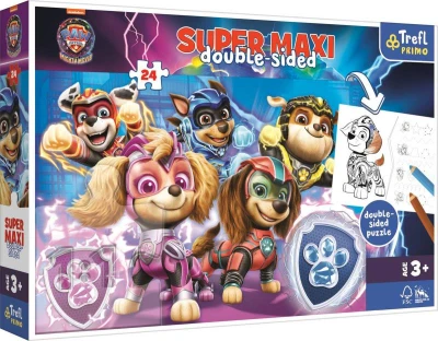 Trefl PUZZLE MAXI Oboustranné Tlapková patrola 60x40cm 24 dílků s omalovánkou 3v1 Trefl PUZZLE MAXI Oboustranné Tlapková patrola 60x40cm 24 dílků s omalovánkou 3v1