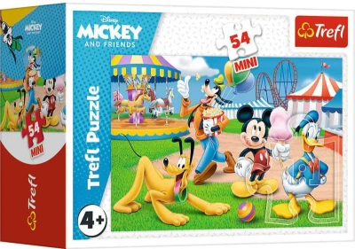 Trefl PUZZLE Mickey Mouse Den s přáteli mini 20x13cm 54 dílků 4 druhy