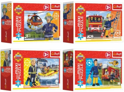 Trefl PUZZLE MiniMaxi Hrdinský Požárník Sam 22x16cm 20 dílků 4 druhy Trefl PUZZLE MiniMaxi Hrdinský Požárník Sam 22x16cm 20 dílků 4 druhy