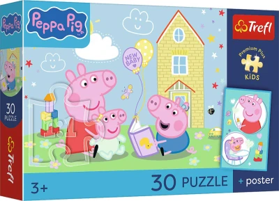 Trefl PUZZLE Plus Kids Peppa Pig 27x20cm 30 dílků s plakátem