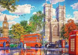 Trefl PUZZLE PREMIUM Čas na čaj Pohled na Londýn 69x48cm 1000 dílků