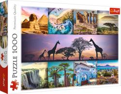 Trefl PUZZLE PREMIUM Foto koláž Afrika 68x48cm skládačka 1000 dílků
