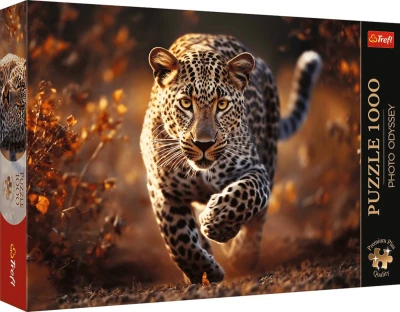 Trefl PUZZLE PREMIUM Photo Odyssey Divoký leopard 68x48cm 1000 dílků