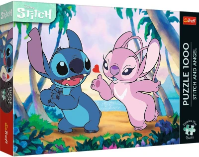 Trefl PUZZLE PREMIUM Stitch a Anděl 68x48cm 1000 dílků