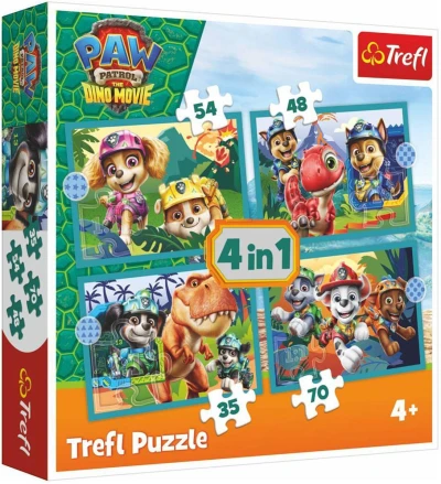 Trefl PUZZLE Príbehy z ostrova dinosaurov Tlapková patrola 21x29cm 4v1 Trefl PUZZLE Príbehy z ostrova dinosaurov Tlapková patrola 21x29cm 4v1