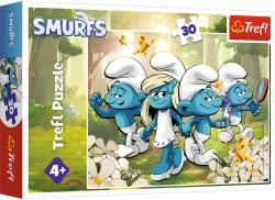 Trefl PUZZLE Šmoulí dobrodružství Šmoulové 27x20cm skládačka 30 dílků Trefl PUZZLE Šmoulí dobrodružství Šmoulové 27x20cm skládačka 30 dílků