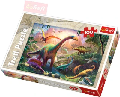Trefl PUZZLE Svět dinosaurů 100 dílků 41x28cm skládačka 116277 Trefl PUZZLE Svět dinosaurů 100 dílků 41x28cm skládačka 116277