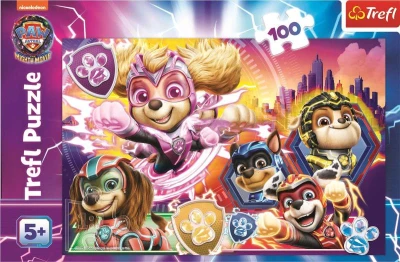 Trefl PUZZLE Tlapková patrola Mocní psí hrdinovia 41x28cm skladačka 100 dielikov